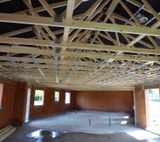 Mise en place des suspentes et fourrures