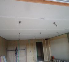 Plafond posé reste les bandes
