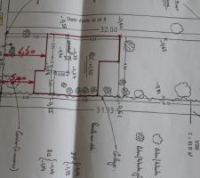 Implantation de la maison sur le terrain