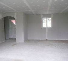 Le placo de la maison, maintenant finition avec les joints