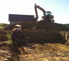 Notre tas de terre au moment du terrassement