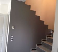 Mur face &agrave; l'entr&eacute;e.