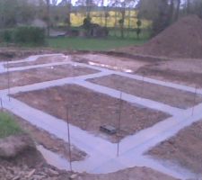 Terrassement et fondation c&ocirc;t&eacute; Sud