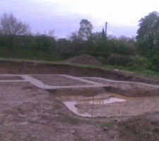 Terrassement et fondations c&ocirc;t&eacute; Nord