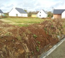 Vue d'ensemble du terrain, vu du chemin pi&eacute;tonnier.