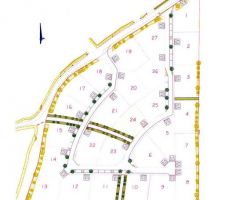 Plan du lotissement.
Il s'agit du lot 24.