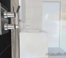 Projet de notre salle de bain, les couleurs ne sont pas déterminées, c'est une ébauche seulement