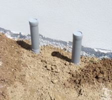 Enfouissement du tube PVC assainissement