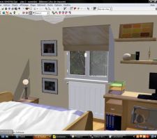 Représentation 3D de notre futur chambre d'amis