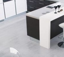 Carrelage choisi pour l'instant : Gamme Ferroker niquel en 45X45 de chez Porcelanosa