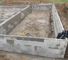 Détail du vide sanitaire au niveau du garage.
