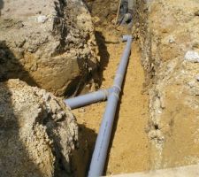 Raccord eaux usées et eaux pluvial !! quel boulot !!