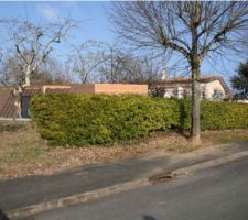 Implantation du projet dans notre terrain vue de la rue !