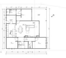 Maison de 120m² de plain pied  25m² de terrasse. sans garage