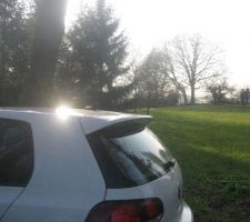 Vue du soleil qui va se coucher. Le photographe est donc &agrave; l'Est