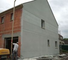 Façade ouest en cours