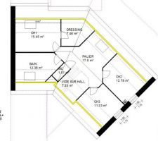 Plan de l'étage de notre futur maison