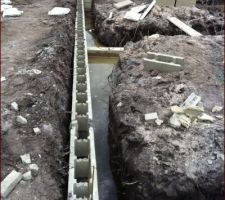 VS 3 rangs mont&eacute;s sur 7, mur mitoyen