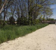 Chemin d'accès vu depuis le terrain