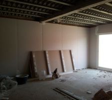 Vue salle à manger à droite et une partie du salon à gauche
