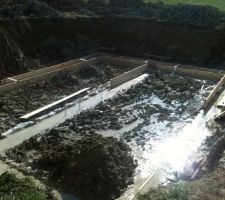 Coffrage des 2nd fondations en cours