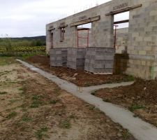 Fondations de la terrasse sud