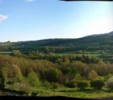 Voici la vue de notre balcon (chambre)
