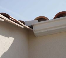 Gouttière de la façade côté porte d'entrée... Voir les autres photos similaires pour les explications.