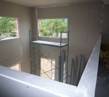 Vue depuis la mezzanine en sortant de notre chambre