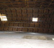 L'isolation de l'étage a été posée