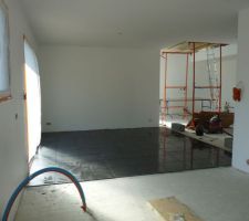 Pose carrelage dans s&eacute;jour (travail d'une journ&eacute;e)