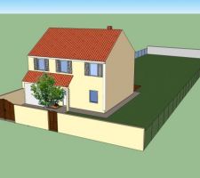 Modèle de notre maison sur Sketchup