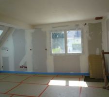 Pré chape et isolant salon