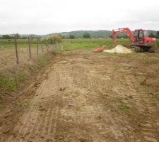 Vue du terrain apr&egrave;s passage des gaines.