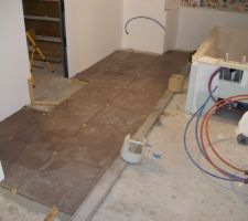 Carrelage taupe 45*45 poru la salle de bain