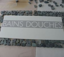 Mise en forme des galets pour decor douche