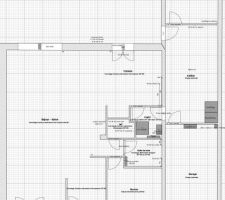 Plan d'amènagement (carrelage, fourreaux, chaudière, porte....)