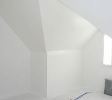 Les plafonds en blanc mat, et les avancées de fenêtres en blanc satin. Toujours de chez RENAULAC