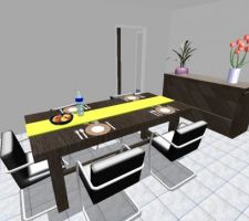 Vue en 3D de notre future maison, et du terrain