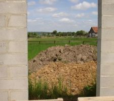 La fameuse vue sur le pré à chevaux... Bon ça sera sans les tas de terre évidemment !