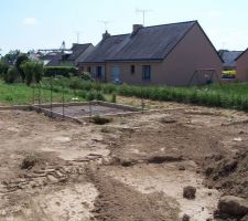 Préparation dalle pour futur abris de jardin
