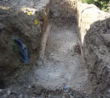 Mur de soutènement - coté garage - terrassement