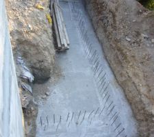 Mur de soutènement - armature coulée