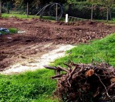 28 septembre 2011 ===> CREATION du futur chemin d'acc&egrave;s chantier