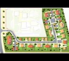 Voici le lotissement quand il sera terminé !!
Notre maison se trouvera tout en bas à droite dans l'angle. Le terrain aura une superficie de 550 m2 dans un environnement verdoyant et surtout très calme.