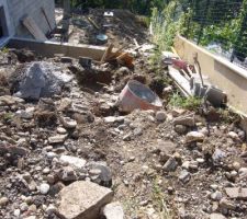 Dégat sur le terrain.