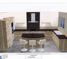 Rendu 3D de la cuisine