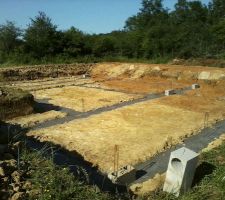 Semelles béton des fondations