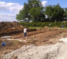 Ferraillage avant coulage des fondations