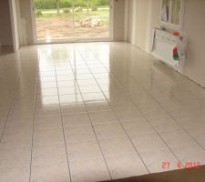 Salle a manger pose sur chape